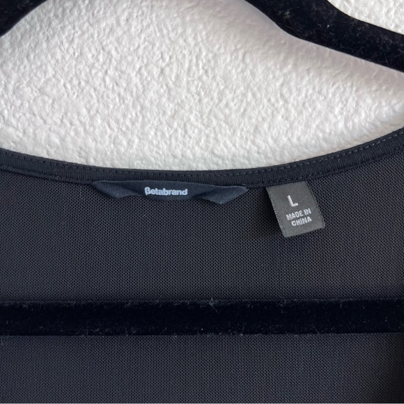 Betabrad Pose Peplum Black Blouse - Picture 5 of 10